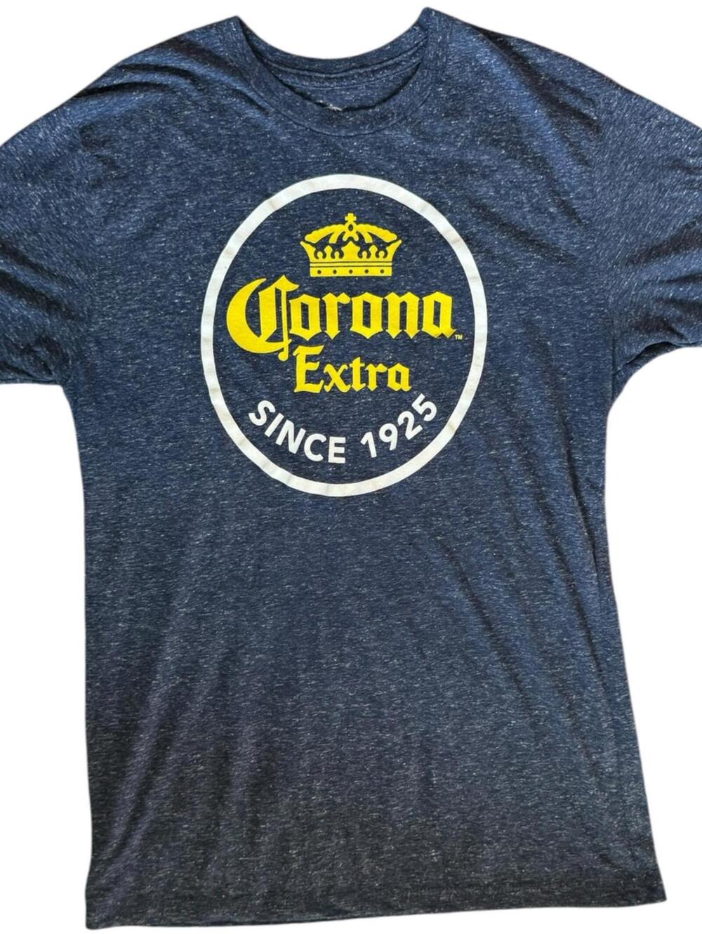 Corona Extra Since 1925 Navy Blue Graphic T-Shirt Size M Beer Logo Casual Tee
